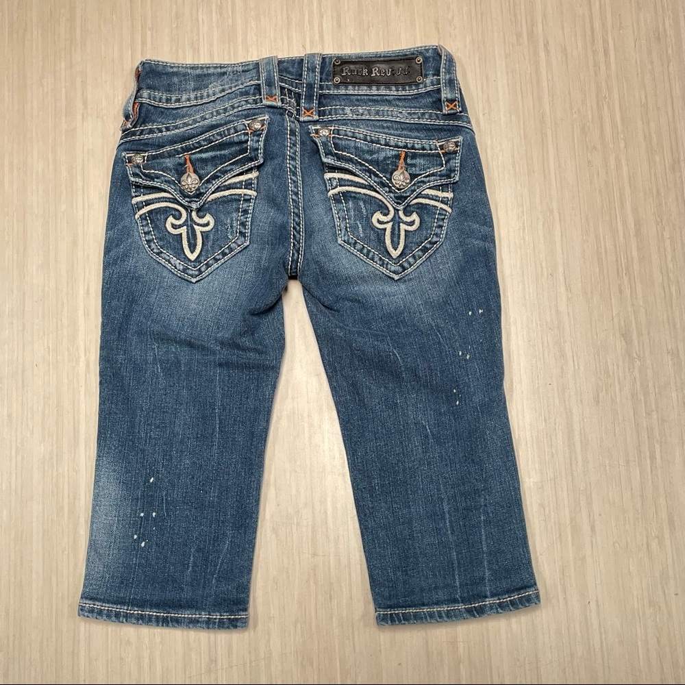 Rock Revival Size 26 Kate Cropped Jean Bermuda Shorts